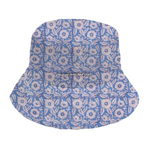 Chapeaux Bob Matelassés Personnalisés en Coton Imprimé à la Main Style Européen et Américain, Haute Qualité, Unisexe, Quatre Saisons, Voyage, Cyclisme - Product Image 3