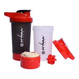 Best Quality Black Plastic <b>Shaker</b> <b>Bottle</b> with Red Lid for Gym Use Reusable Sports Drinkware at Wholesale Price from India - Product Image 2