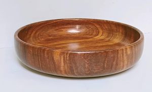Bol en bois naturel fait à la main, bol de service en bois massif, bol décoratif pour fruits et salades, vaisselle pour la maison et les restaurants - Product Image 5