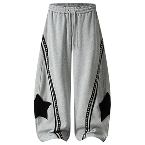 กางเกงขายาวทรงหลวมสำหรับผู้ชายและผู้หญิง สไตล์สตรีทแวร์ จ็อกเกอร์ กางเกงวอร์ม รับสกรีนโลโก้ ปักลายตามสั่ง - Product Image 1