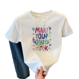 T-shirt en coton pour femmes, manches courtes, vêtements décontractés, logo personnalisé, fournisseur en gros, vêtements de haute qualité - Product Image 6