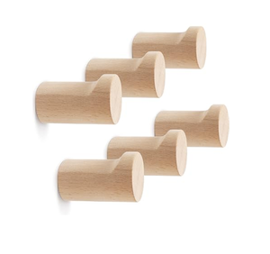 Wood <b>Hook</b> Hanger Country Style Wooden Single Wall Clothe Hanger Wall Mounted <b>Hook</b> for Bathroom <b>Towel</b> Storage - Product Image 2