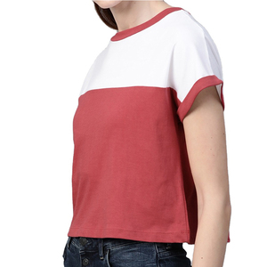 Camiseta corta de algodón negra lisa para mujer, cuello redondo, manga corta, informal, para verano, en venta. - Product Image 6