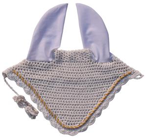Máscara Antimoscas de Ganchillo para Caballos, Color Naranja, con Protección para las Orejas, para Montar a Caballo - Product Image 3