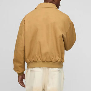 Blouson Bomber Homme en Toile de Laine Épaisse et Oversize, Style Universitaire avec Logo Frontal, Confortable et Tendance - Product Image 2