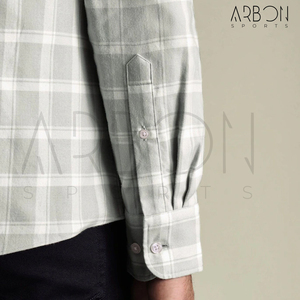 Chemises en flanelle pour hommes, vert et blanc, nouvelle arrivée, avec impression de logo personnalisé, confortables, qualité supérieure, design unique. - Product Image 3