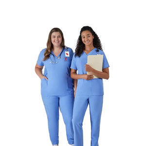 Solid Trader High Quality Medical Scrub <b>Set</b> For <b>Doctors</b> And Nurses Breathable Soft Fabric Texture Durable Hospital Uniform - Product Image 4