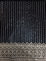 Tissu en velours brodé indien, tissu en velours brodé de luxe pour Abaya, Kaftan, robe de mariée, vente en gros pour les marchés d'exportation