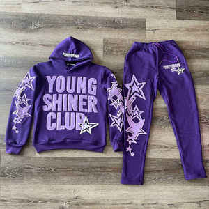 Ensemble de survêtement pour homme OEM Tech Fleece coupe classique, style Hip Hop, brodé et sérigraphié, 100% coton, comprenant un pantalon de survêtement et un sweat à capuche - Product Image 5