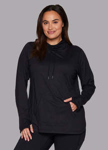 Sweat à capuche décontracté pour femme en tricot respirant à séchage rapide, couleur unie, manches longues, 100 % polyester, collection automne 2025, modèle HR962 - Product Image 5