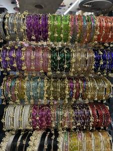 2026 Ensembles de bracelets colorés en verre style Cachemire, style indien pakistanais punjabi, bijoux en gros pour femmes, ensembles de bracelets tendance à vendre - Product Image 6