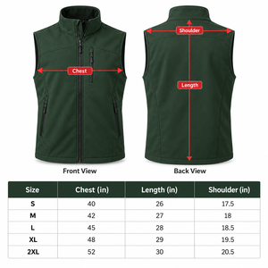 High Quality Soft Shell <b>Vest</b> Fleece <b>Waistcoat</b> for Winter Stand Collar Mountaineering Hiking Softshell <b>Vest</b> - Product Image 5