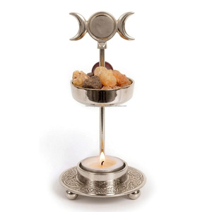 Quemador de Incienso Metálico Ajustable en Altura con Tapa de Triple Luna, el Más Vendido en Alibaba - Product Image 2