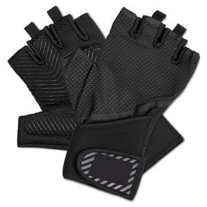 Anti Slip Tan Leather Weight Lifting <b>Gloves</b> Half Finger Gym Training Mitts Padded Palm Adjustable Wrist Strap Fitness - Product Image 6