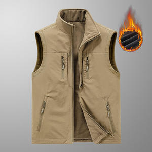 [Double-sided Wear] Waterproof Formal Fleece Winter Reversible Vest Outer Wear Quick-drying Breathable Men's Thin Zipper Large - Product Image 2
