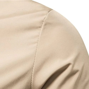 Custom Beige Bomber <b>Jacket</b> <b>Men</b> Lightweight Windbreaker Casual Outerwear Fashion Zipper <b>Jacket</b> Wholesale Streetwear Supplier - Product Image 4