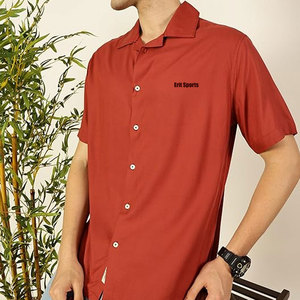 Long Sleeve Men Camp <b>Collar</b> <b>T</b>-<b>Shirts</b> Professional Manufacture 100% Cotton Made Camp <b>Collar</b> <b>Shirt</b> - Product Image 5