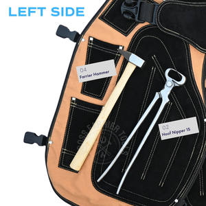 Kit de Ferrage avec Pince à Ferrures de 15 pouces, Tablier en Cuir Marron, Pince à Démontage, Pince à Sertir, Marteau de Fermeur Pointu, Râpe à Ferrures - Product Image 5