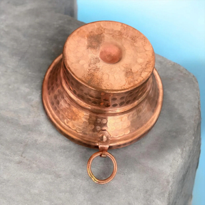 Tazón para Servir Postres con Tapa, Acabado Brillante, Hecho a Mano, de Cobre, para Dátiles, con Asa, para Uso en el Hogar, Cocina, Hotel, Restaurante - Product Image 2