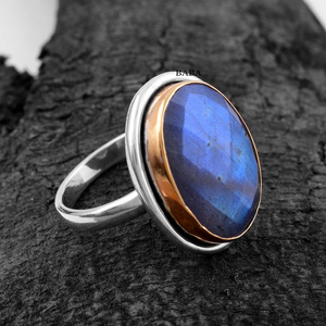 Natural Blue Fire <b>Labradorite</b> <b>Ring</b> 18k Gold Plated <b>Labradorite</b> Gemstone Women Jewelry Wedding <b>Ring</b> Gift For Women - Product Image 1