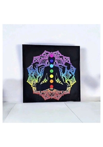 <b>High</b> Grade 3D Sacred Geometry Sticker Natural Black Obsidian Coasters Top Selling <b>Healing</b> Crystal Agate Plate Wholesale Gemstone - Product Image 3