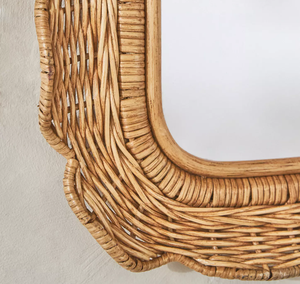 Espejo de Pared de Ratán Personalizado, Marco de Mimbre Tejido a Mano, Espejo Decorativo Boho Natural para Sala de Estar, Dormitorio - Product Image 4