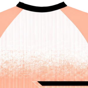 <b>Peach</b> White Raglan Sports Jersey Short Sleeve Crew Neck Lightweight Breathable Athletic Training Team Uniform Sportswear <b>Shirt</b> - Product Image 6