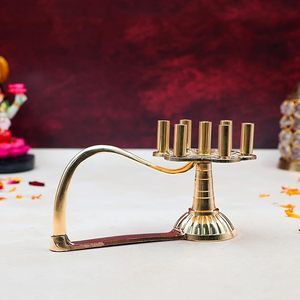 Brass Antique <b>Incense</b> Holder for Home Office Decor Golden Finish Handmade Agarbatti Stand - Product Image 6