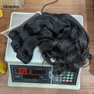 Lot de Cheveux Remy Tendance Noir Naturel Ondulé Double Trame Faite à la Machine Cheveux Humains Vietnamiens Pointes Épaisses Finition Haut de Gamme Prêt à l'emploi - Product Image 2