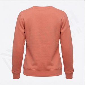 Sudadera de cuello redondo personalizada para mujer, sudadera extragrande de algodón orgánico de alta calidad, venta al por mayor, ropa de boutique de algodón para mujer - Product Image 3