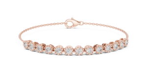 Conjunto de Pulsera con Diamantes Cultivados en Laboratorio a Precios Accesibles, Chapado en Rodio, Oro Blanco Sólido de 18 Quilates, para Uso Diario/Oficina, Boda, Compromiso, Mujer - Product Image 5