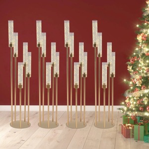 Elegant Gold Finish 5 Arms Metal Candelabra <b>Candle</b> Stand Holder for Wedding Table Centerpieces Luxury Home Decor At <b>Cheap</b> Price - Product Image 2