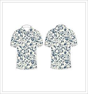 เสื้อโปโลผู้ชายสีน้ำเงินลายพิมพ์วินเทจ แขนสั้นลำลอง แฟชั่นฤดูร้อน เหมาะสำหรับเล่นกอล์ฟและชายหาด ระบายอากาศได้ดี น้ำหนักเบา - Product Image 3