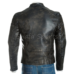 Real <b>Leather</b> Solid Color Bomber <b>Jacket</b> with Regular Fit <b>Winter</b> Season Hot Selling For Online Best Sale With Custom Packing - Product Image 4