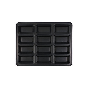 Molde Clásico para Pastel Financier de 12 Cavidades, Rectangular, con Forma de Barra de Oro, Antiadherente, con Revestimiento de Doble Cara - Product Image 1
