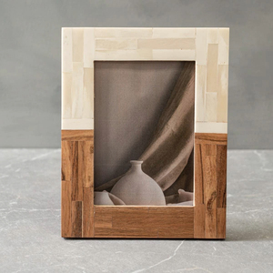 Resin Wood Vertical Grooved Lines <b>Photo</b> <b>Frame</b> Handmade Rectangle Tabletop Display <b>Frame</b> Custom Home Office Decor - Product Image 6