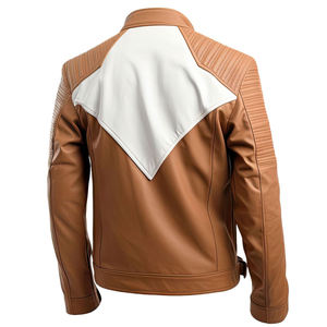 Mens Genuine Sheep Skin Leather <b>Jacket</b> New Design High Quality <b>Winter</b> Biker <b>Jacket</b> Windproof <b>Waterproof</b> Custom Logo Stand Collar - Product Image 2