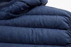 Chaqueta sin mangas para hombre, de invierno, transpirable, ecológica, reversible, con capucha, ligera, con cremallera completa, informal, color azul marino - Product Image 5