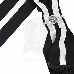 Cinta Decorativa a Rayas Blancas y Negras con Flecos y Broche Metálico para Decoración de Prendas, Venta Directa de Fábrica - Product Image 3
