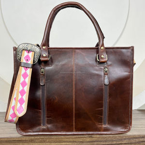 กระเป๋าโท้ทหนังวัวขนาดพกพาออกแบบใหม่ความจุมากมีลายกระดานหมากรุกสีชมพูและสีขาว - Product Image 5