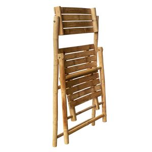 Eco Friendly Foldable Bamboo <b>Chair</b> with Removable Cushion for Outdoor Garden Balcony Furniture - Product Image 3