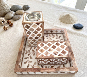 Exclusif Ramadan Vente Blanc Décoratif Mère Perle Os Arabe Brûleur D'encens Gingembre Fraise Jasmin Usage Domestique Sagely Holder - Product Image 1