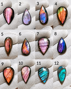Wholesale Natural Blue Flashy Labradorite Cabochon Loose Gemstone Blue Fire Color Play Quartz Crystal for Jewelry Making - Product Image 1