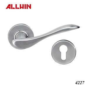 Modern Style Stainless Steel Interior Door Lever Handles with Lock for Hotel Application - Product Image 4