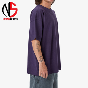 En Stock, Camiseta Larga Holgada de Algodón 100% para Hombre, Cómoda, Transpirable, de Secado Rápido, Talla Personalizada en NURAK en 2026 - Product Image 3