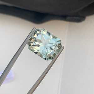 Kunzite bleu ciel, taille octogonale, pierre précieuse non montée, origine Inde, naturelle, facettée, qualité excellente, rare, certifiée par un tiers, pour bijoux - Product Image 2