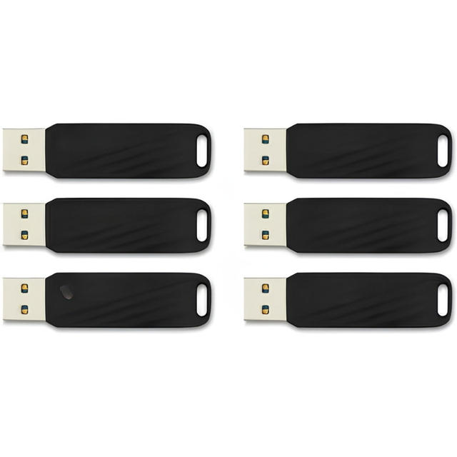 64GB USB 3.2 Flash Drives, 6-Pack Bundle, Dual USB-A and USB-C Connectors, High-Speed Data Storage for PC & Smartphone