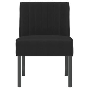 Sedia pantofola in velluto nero per soggiorno - Product Image 3