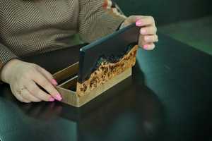 Handmade Wooden Jewelry <b>Box</b> With Epoxy Resin Rectangle Shape Home Decoration Storage Case Crafted From Natural Wood And Resin - Product Image 2