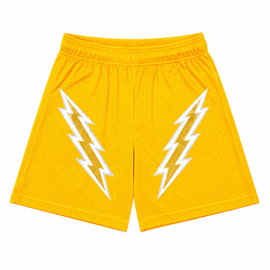 Pantalones Cortos Deportivos Personalizados para Hombre, Estilo Vintage, Tejidos en Lona de Poliéster/Algodón, Cintura Media, Cierre con Cordón, Elásticos, Transpirables y de Secado Rápido - Product Image 2
